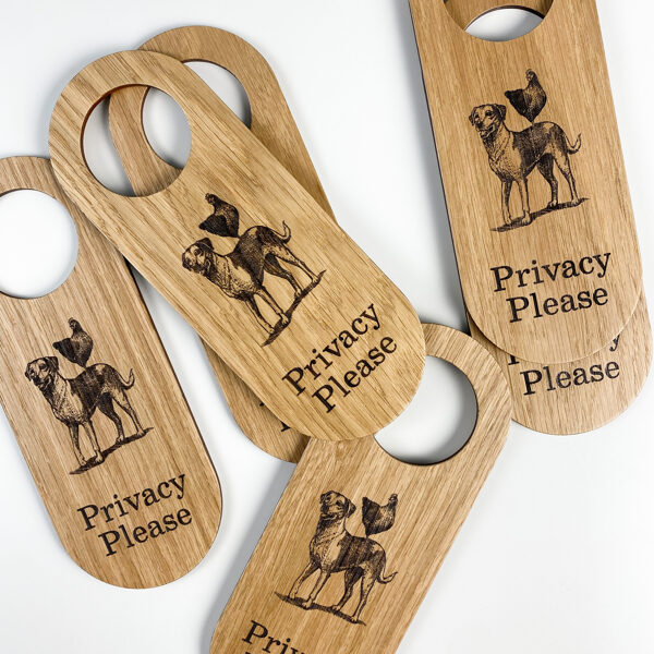 Wood door hanger - Privacy signs