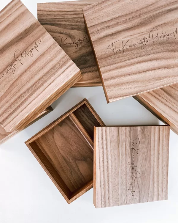walnut wood packaging box
