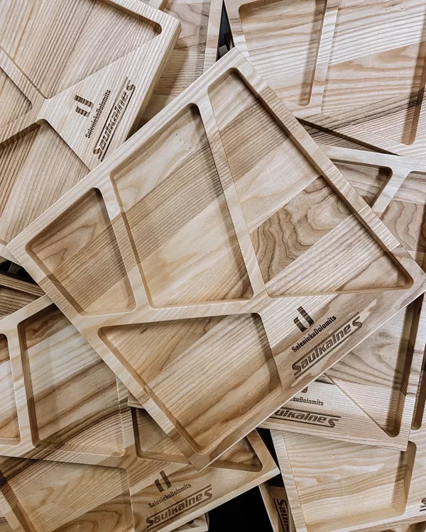 wooden snack plate