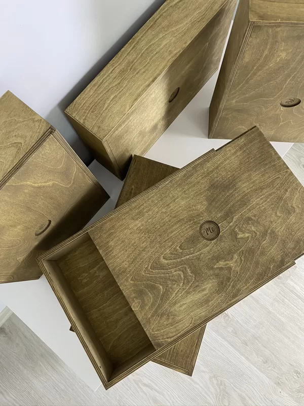 wooden boxes
