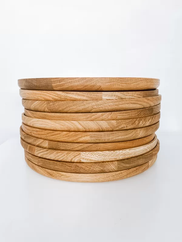 wooden snack plates