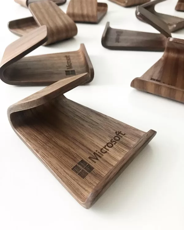 wooden phone holder