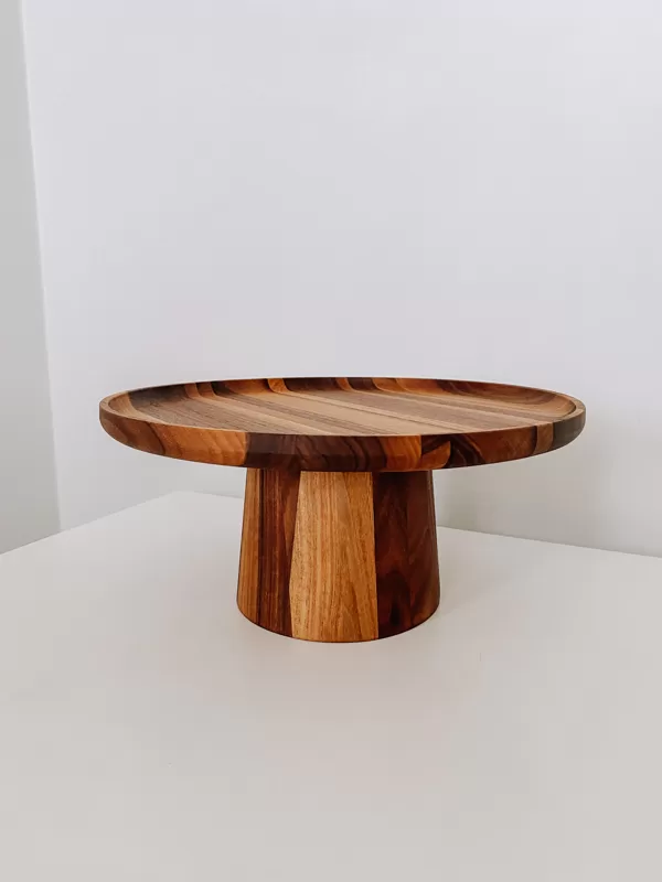 wooden cake stand