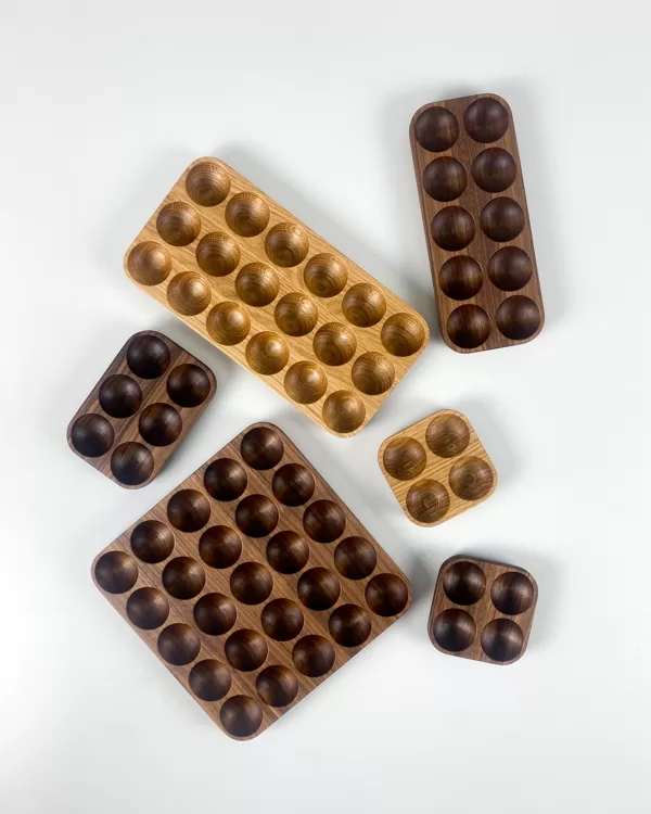 Wooden egg holders
