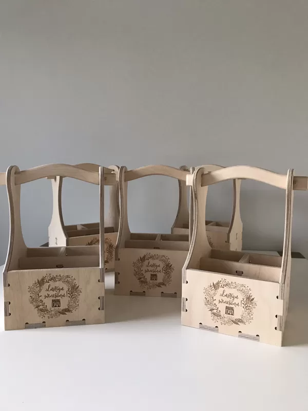 wooden beer box