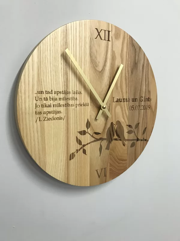 wooden wall clock