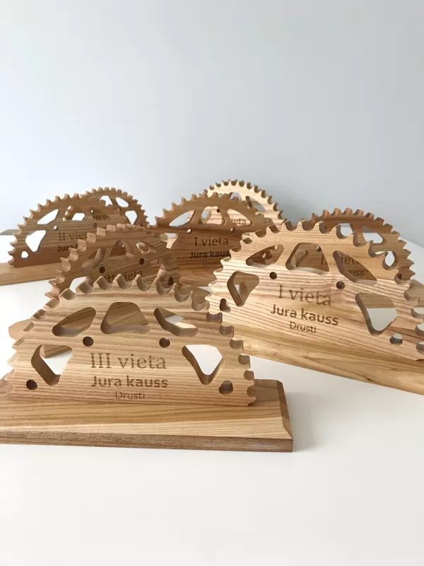 wooden trophies