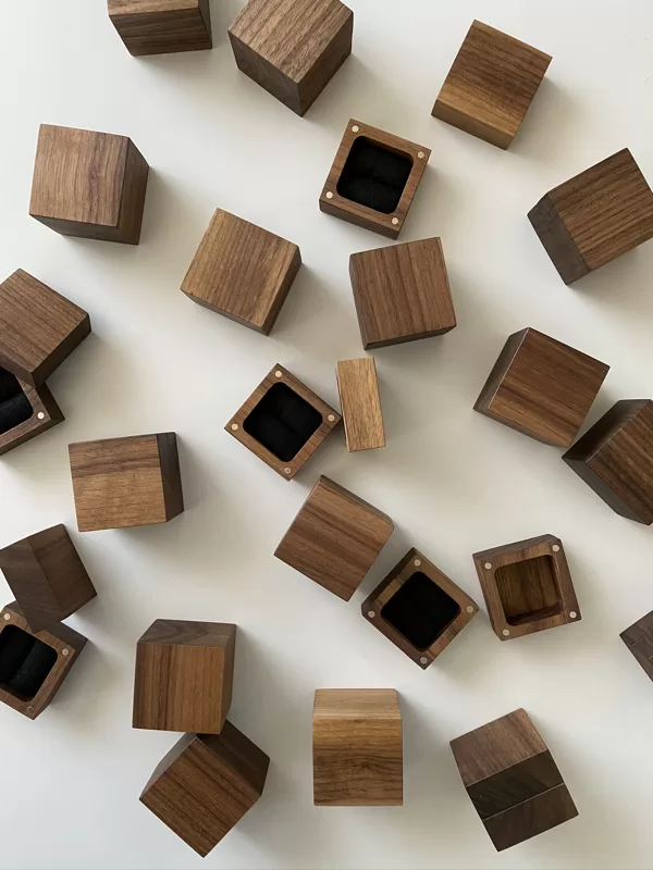 walnut wood ring box