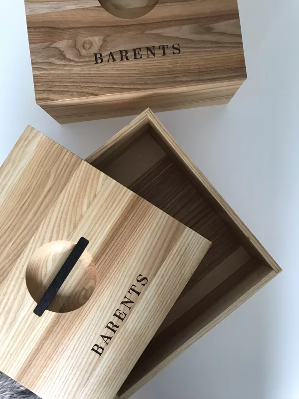 wooden box with lid