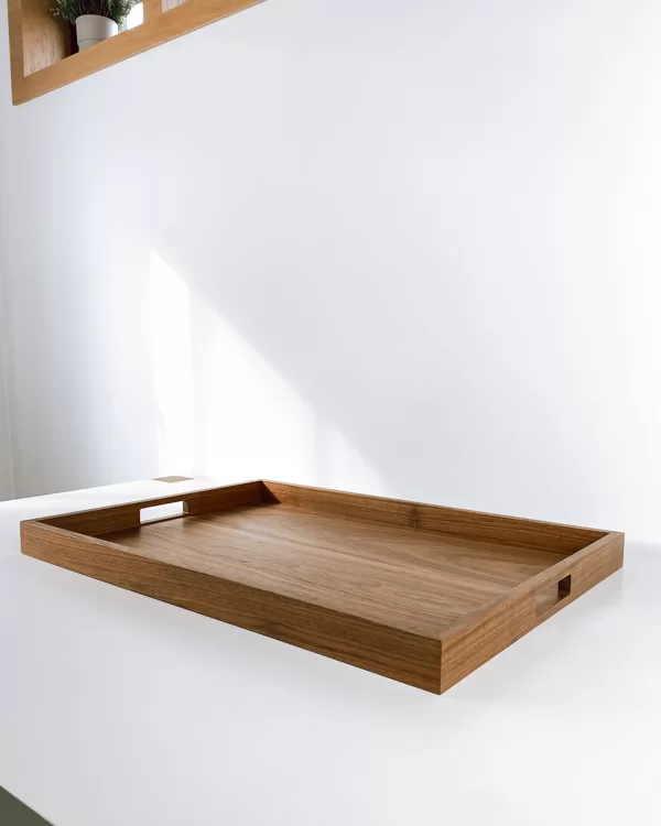 walnut wood ottoman tray - serving tray