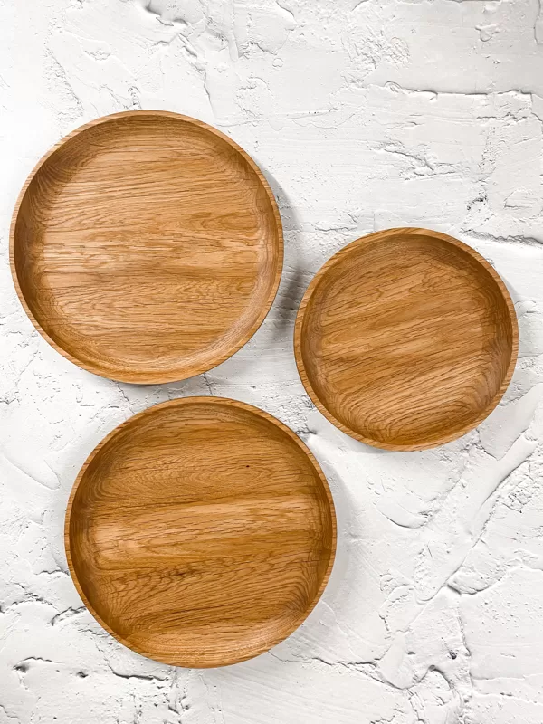wooden plates