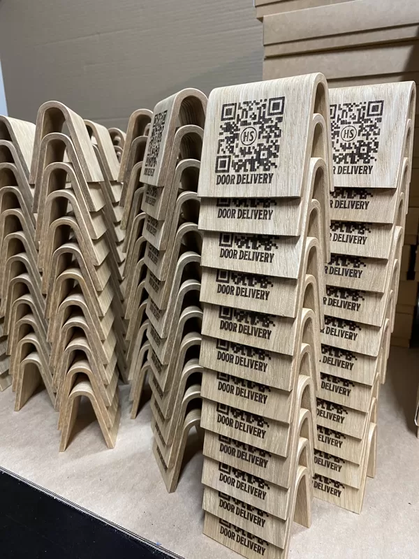 Wooden qr menu