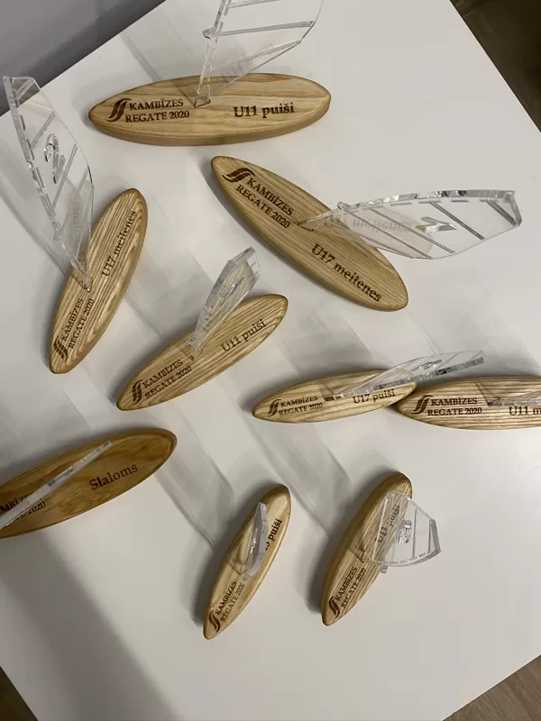 wooden trophies