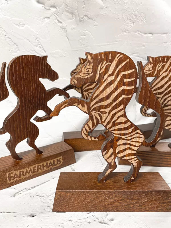 wooden trophy