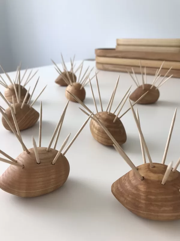 wooden toothpick holder