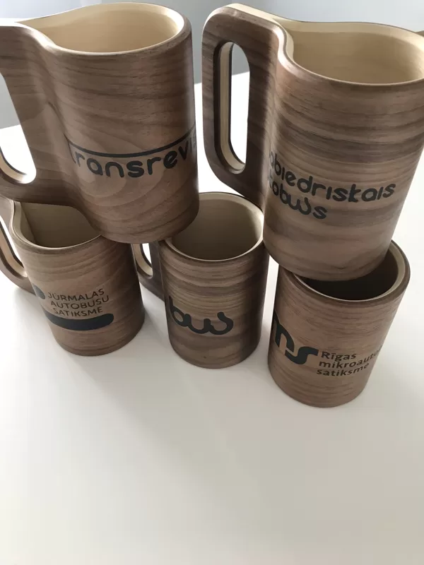 wooden beer mug