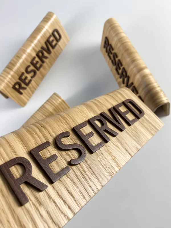 reserved table signs