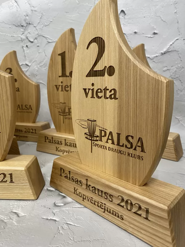 wooden trophy