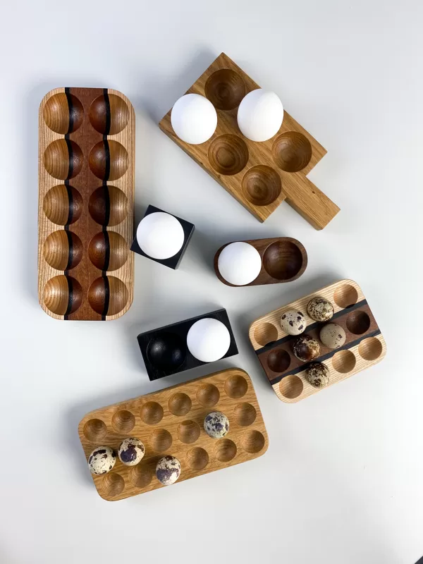 Wooden egg holders
