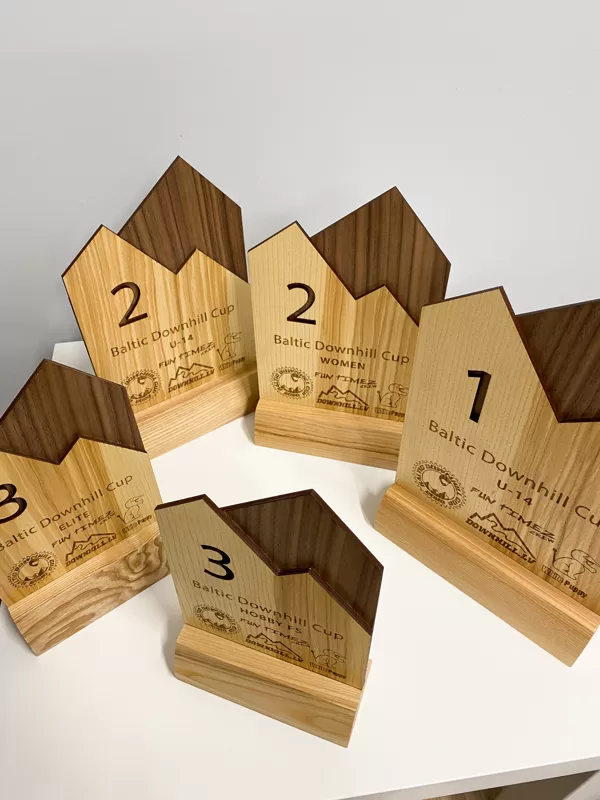 wooden trophies