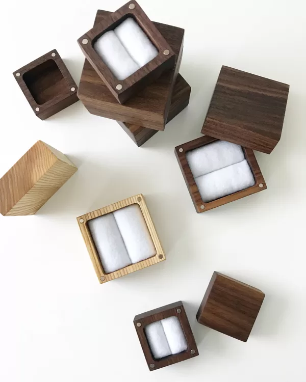 wooden engagement ring box