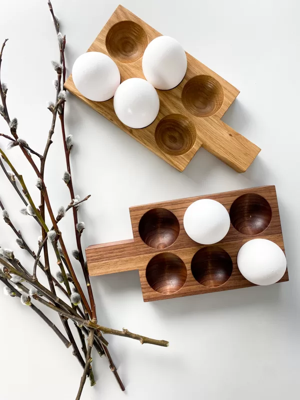 Wooden egg holders