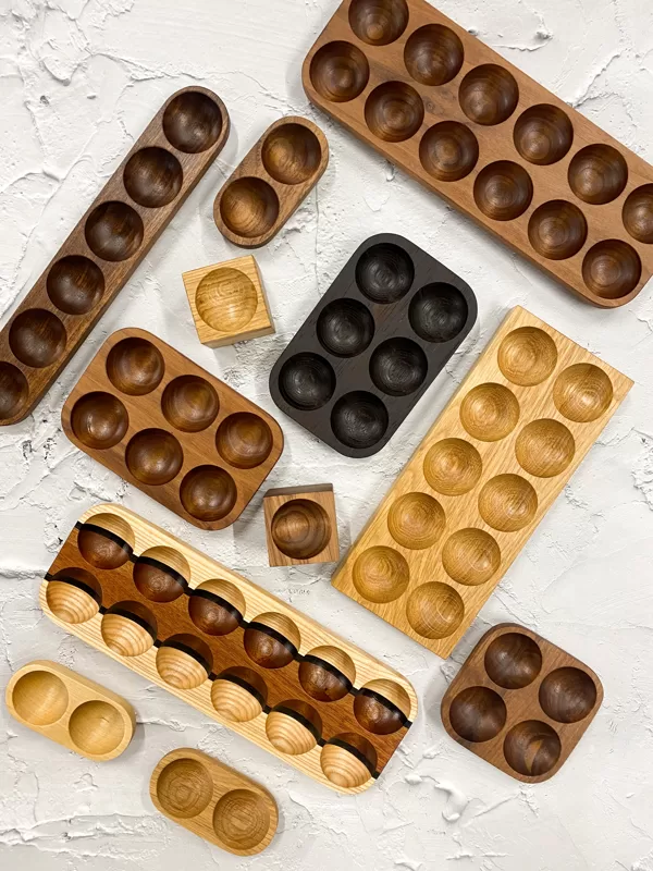 wooden egg holders