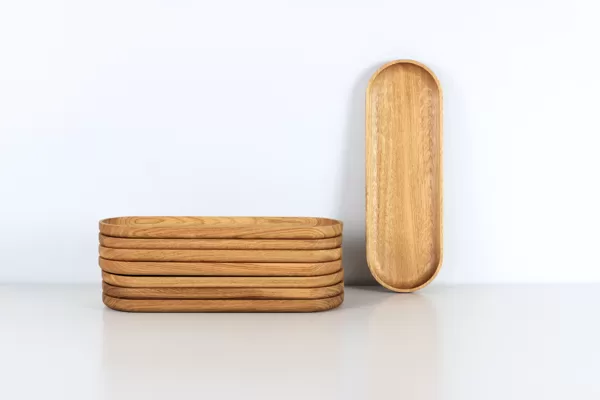 Oak wood serving patter