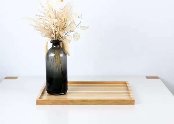 Wood serving tray