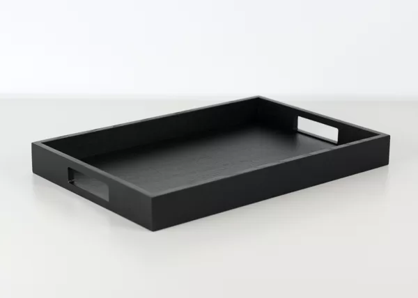 Black serving tray