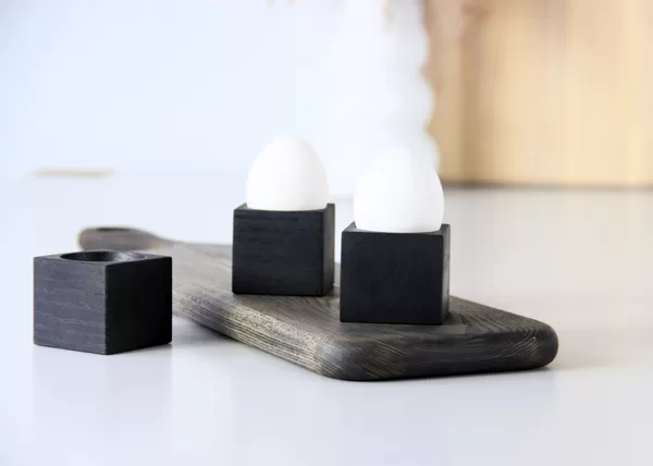 black egg cups