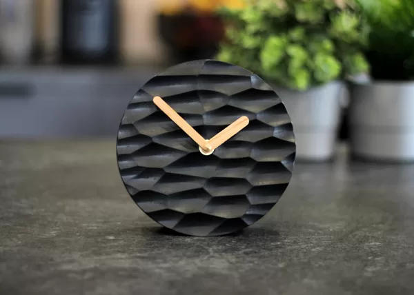 Table clock - Desk clock - Black clock