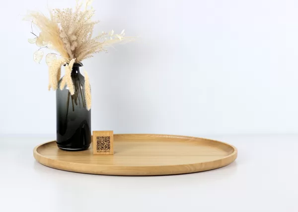 Oak wood serving tray