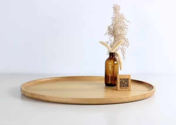 Oaval wood serving tray