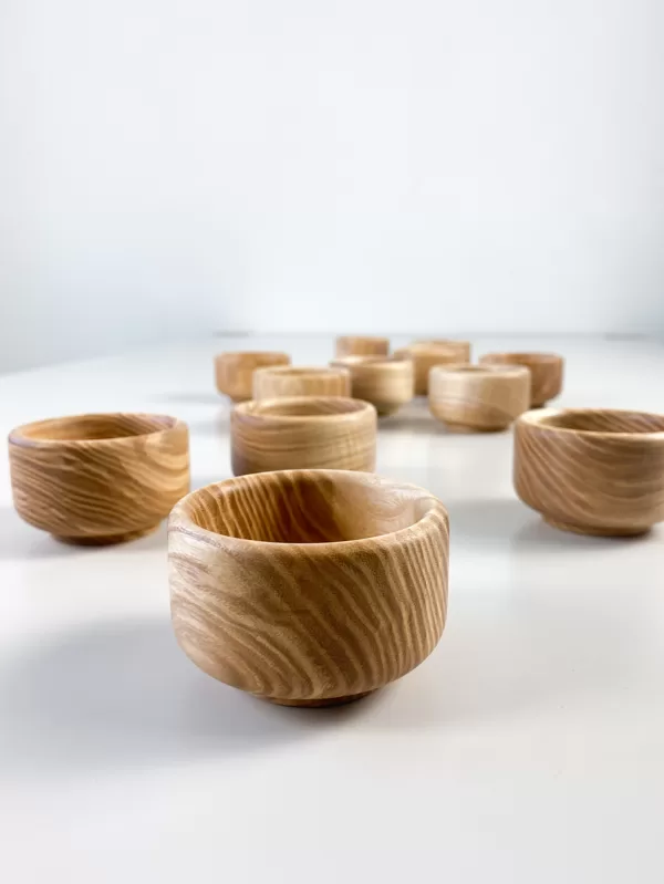 Tiny wooden bowls