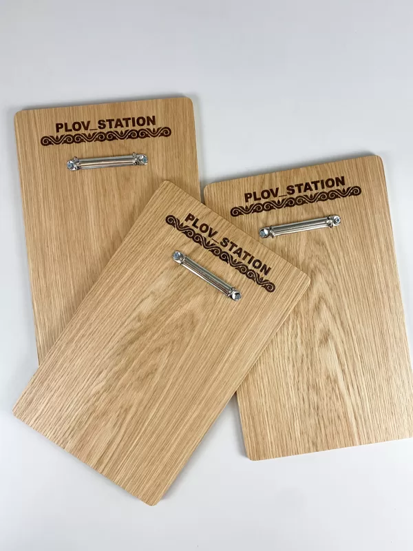 Wood menu board